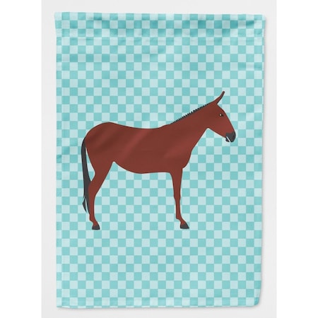 Carolines Treasures Hinny Horse Donkey Blue Check Flag Canvas House BB8024CHF